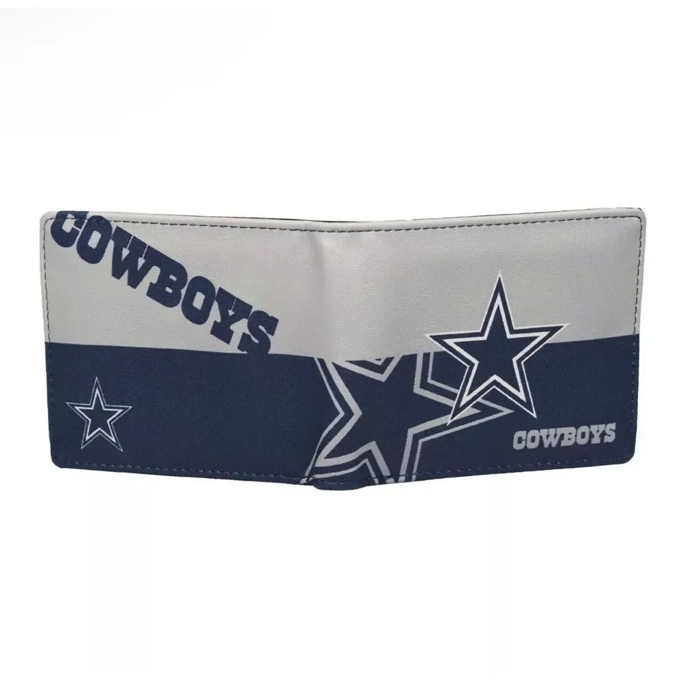 NFL Dallas Cowboys Men's Printed Logo Leather Bi-Fold Wallet‎